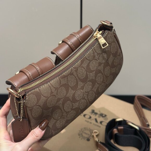 Coach Monogram Double Pocket Underarm Bag - Picture 5 of 7